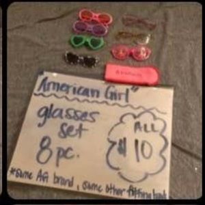 American girl glasses set of 8..$10